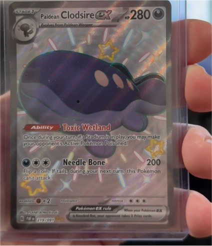 2023 Pokémon TCG Paldean Fates #219/091 Paldean Clodsire ex — front