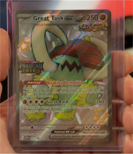 2022 Pokémon TCG Scarlet & Violet Paldean Fates #072 Great Tusk ex — front