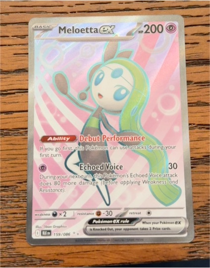 2025 Pokémon SV Black Bolt #159 Meloetta ex — front