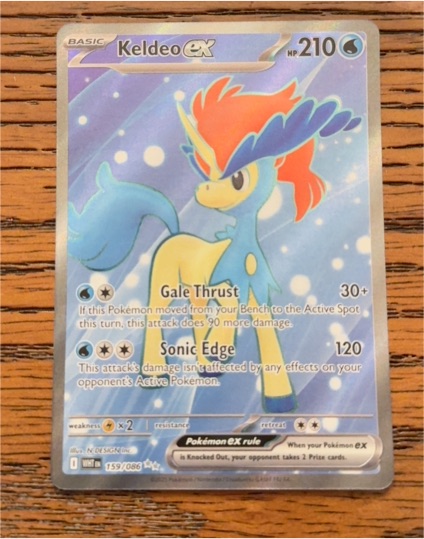 2025 Pokémon TCG #159/086 Keldeo EX — front