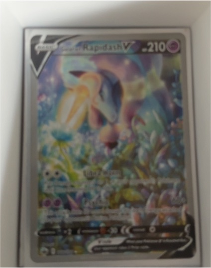 2021 Pokemon Chilling Reign #168 Galarian Rapidash V — front