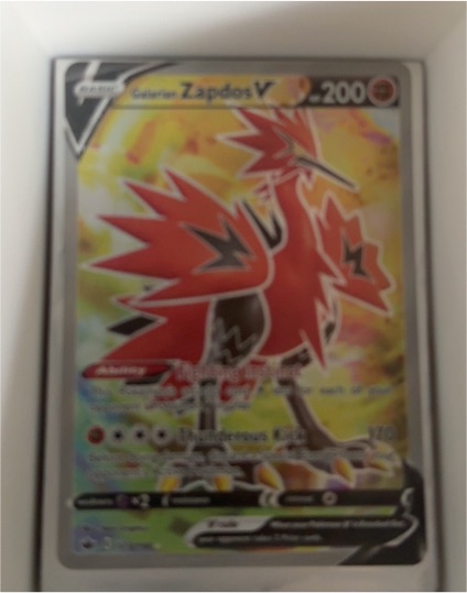2021 Pokémon TCG Chilling Reign #173 Galarian Zapdos V — front