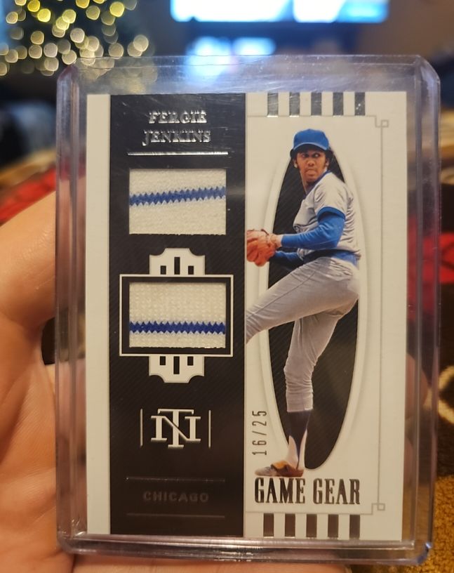 2021 Panini National Treasures Game Gear #GG-FJ Fergie Jenkins — front