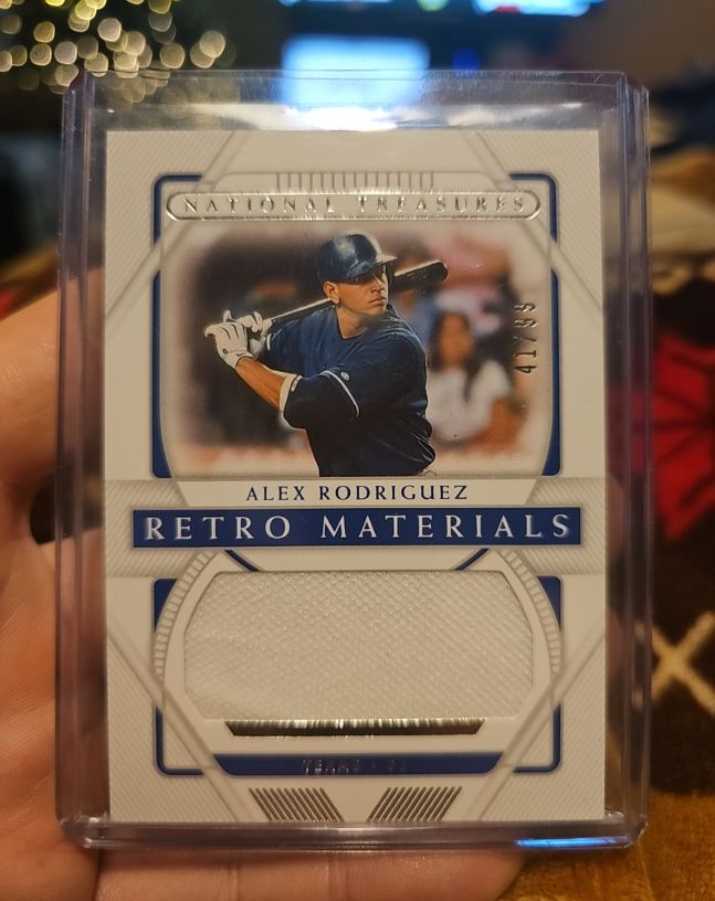 2021 Panini National Treasures Retro Materials #RM-AR Alex Rodriguez — front