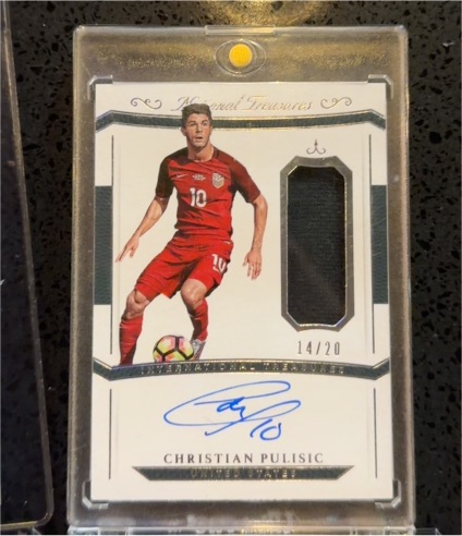 2018 Panini National Treasures #14 Christian Pulisic — front