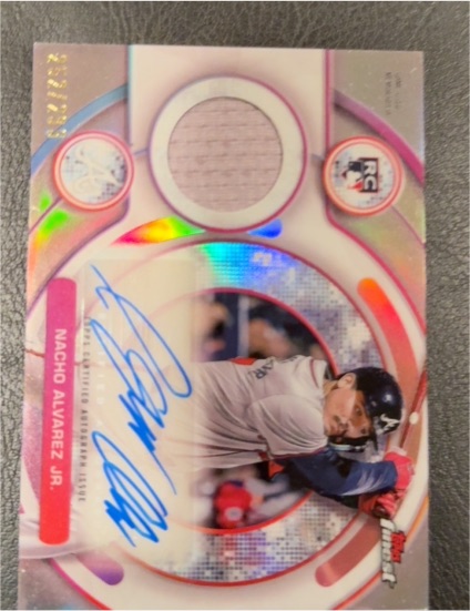 2025 Topps Finest #RAJR-NA Nacho Alvarez Jr. Finest Rookie Auto Relics — front