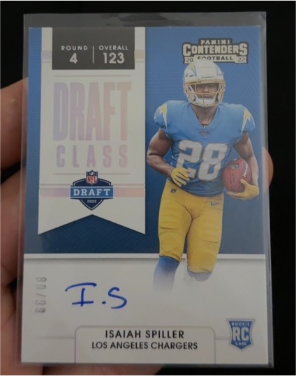 2022 Panini Contenders Draft Class #DCA-ISP Isaiah Spiller — front