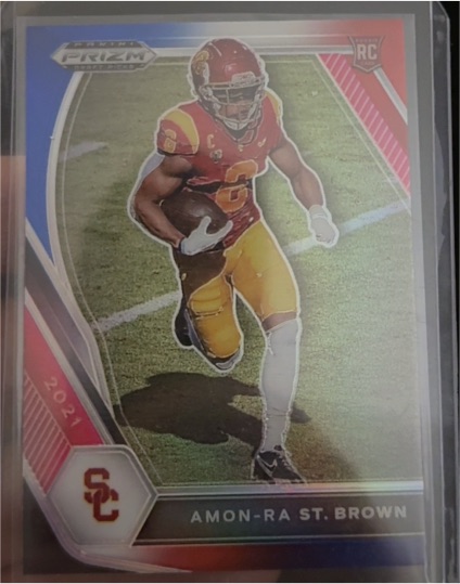 2021 Panini Prizm Draft Picks #133 Amon-Ra St. Brown Rookie USC — front