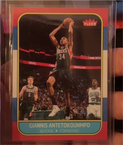1986 Fleer #34 Giannis Antetokounmpo — front