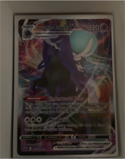 2021 Pokémon TCG Shadow Rider Calyrex VMAX #075 — front
