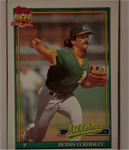 1991 Topps #250 Dennis Eckersley — front