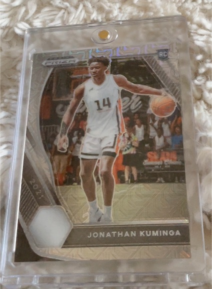 2021-22 Panini Prizm Draft Picks #5 Jonathan Kuminga — front