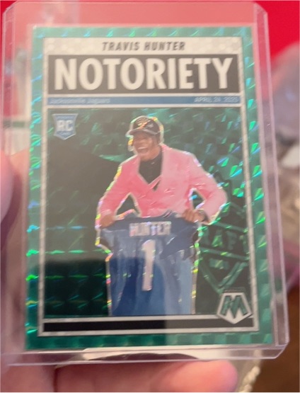 2025 Panini Mosaic #12 Travis Hunter Notoriety — front
