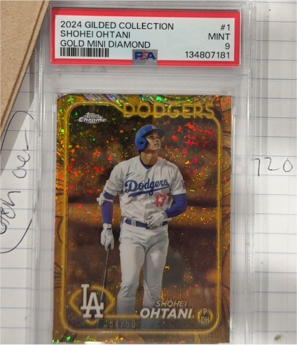 2024 Topps Gilded Collection #1 Shohei Ohtani Gold Mini Diamond — front