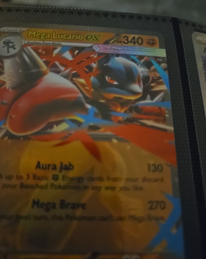 2014 Pokémon ME01: Mega Evolution #77 Mega Lucario ex — front
