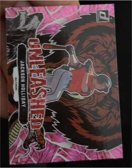 2023 Donruss Unleashed Pink Fireworks #U14 Jackson Holliday — front