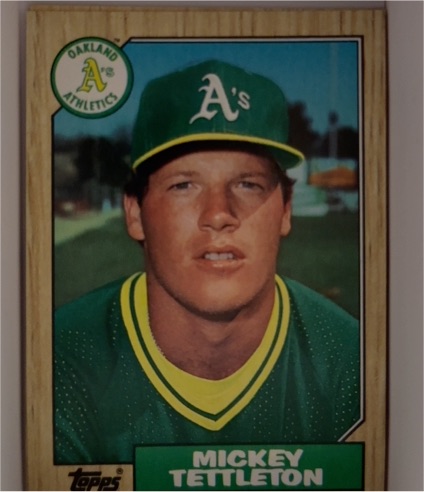 1987 Topps #649 Mickey Tettleton Oakland Athletics — front