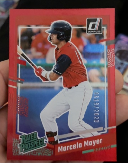 2023 Donruss #67 Marcelo Mayer Rated Prospect — front