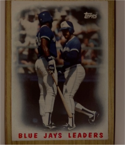 1987 Topps #106 Blue Jays Leaders George Bell/Jesse Barfield — front
