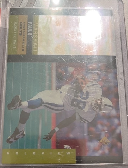 1995 Upper Deck SP Holoview #7 Marshall Faulk — front