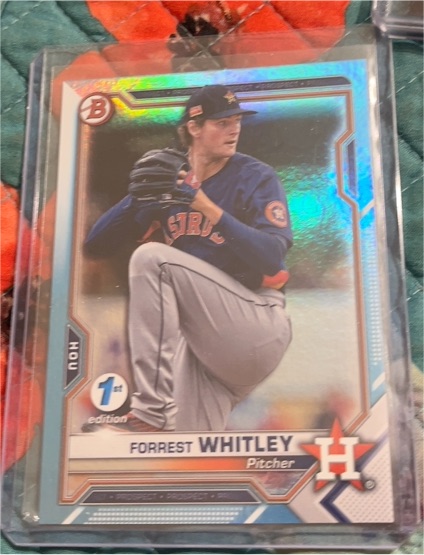 2021 Bowman 1st Edition #BFE-9 Forrest Whitley — front
