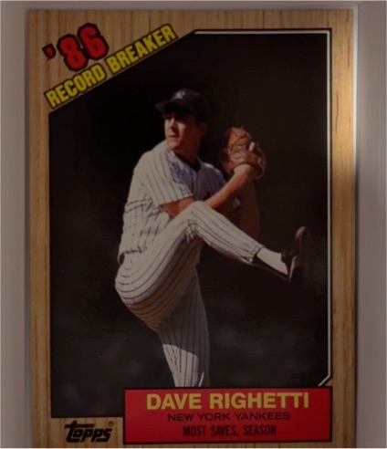 1987 Topps #5 Dave Righetti — front