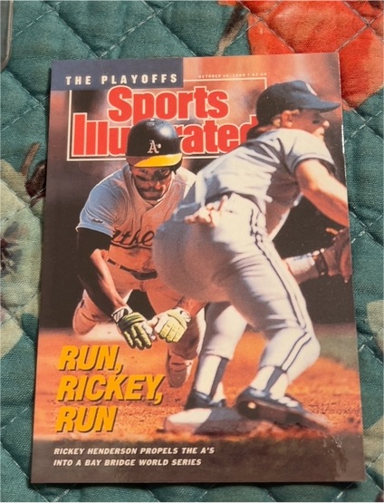 1989 Sports Illustrated October 16 Rickey Henderson Oakland Athletics Cover — front