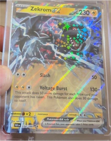 2023 Pokémon TCG Scarlet & Violet Black Bolt #034 Zekrom EX — front