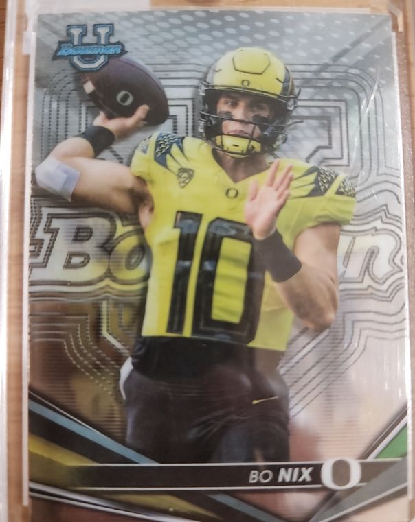 2022-23 Bowman's Best University #22 Bo Nix — front