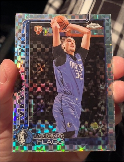 2025-26 Topps Chrome #251 Cooper Flagg X-Fractor Rookie — front