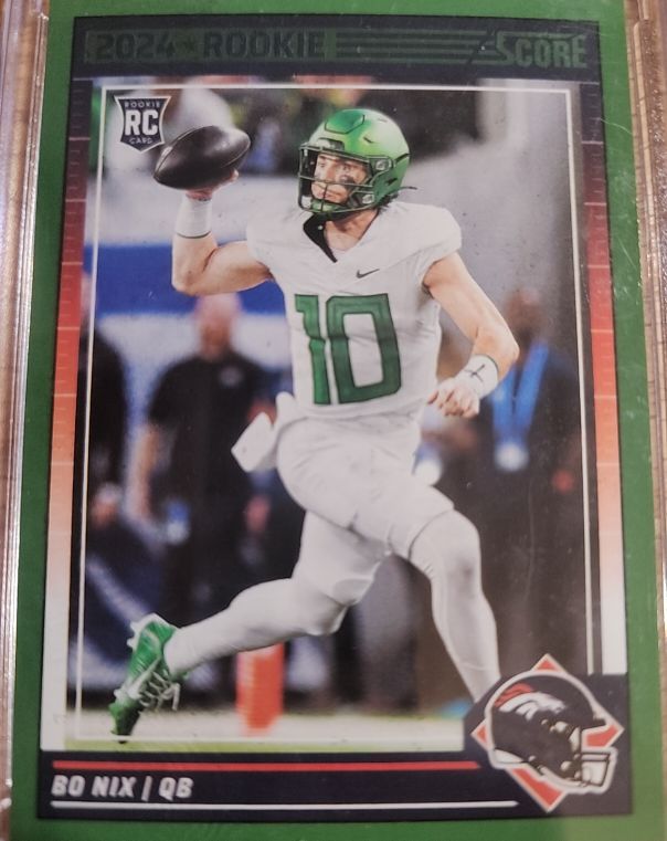 2024 Panini Score #332 Bo Nix Rookie Denver Broncos — front