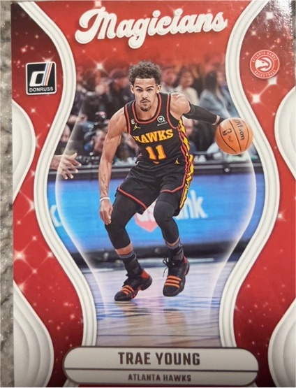 2023-24 Donruss #6 Trae Young Magicians — front