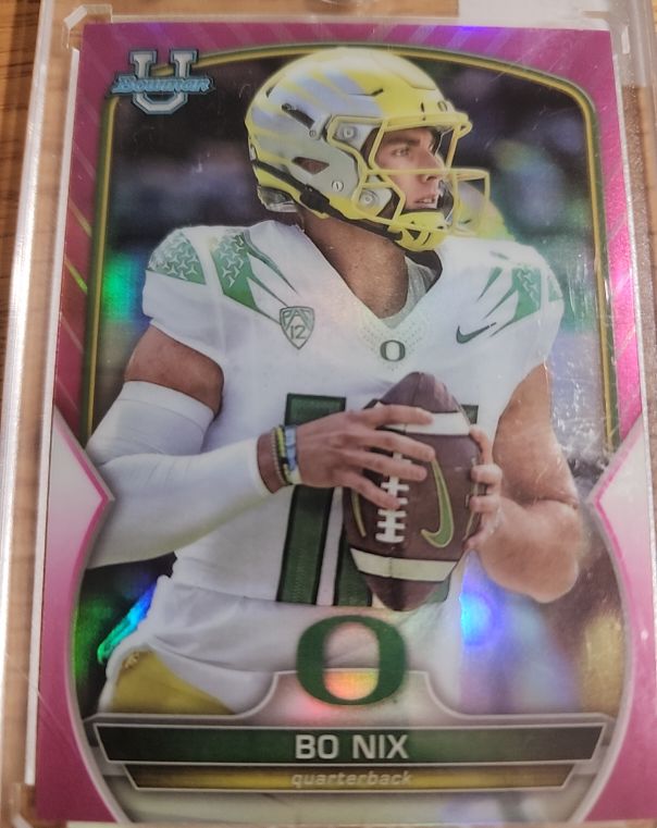 2022 Bowman University Chrome #61 Bo Nix — front