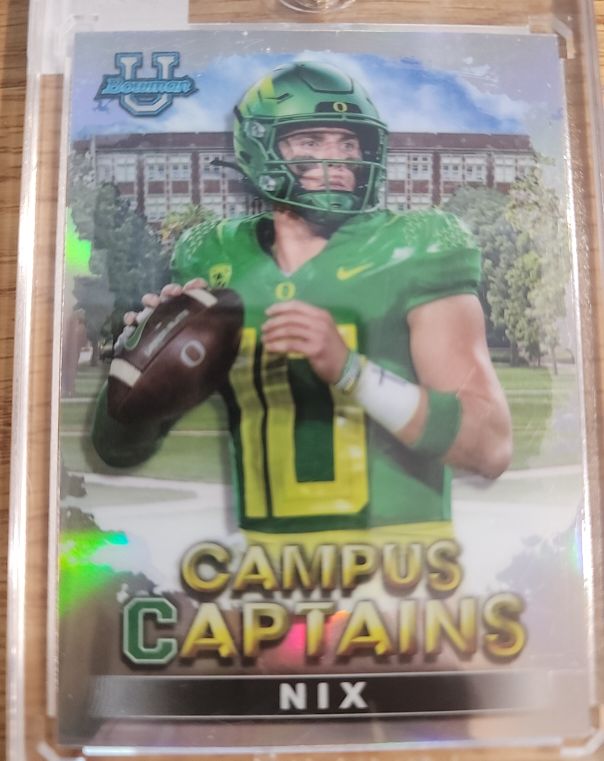 2022-23 Bowman's Best University #CC-28 Bo Nix Campus Captains — front