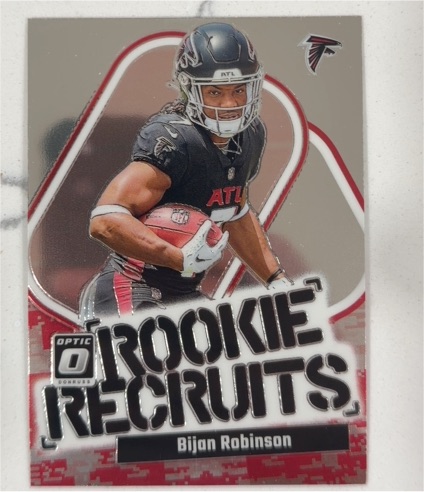 2023 Panini Donruss Optic #2 Bijan Robinson Rookie Recruits — front