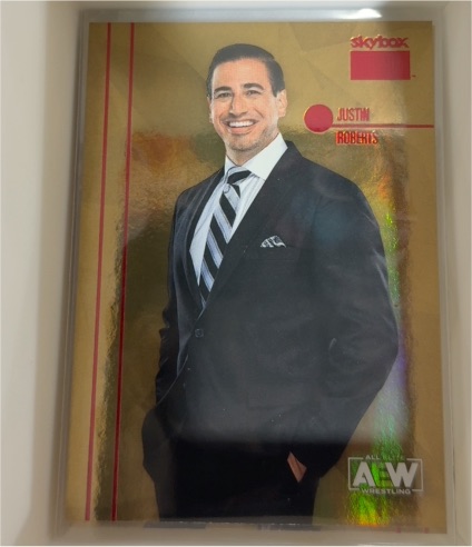 2022 SkyBox Metal Universe AEW #PP-43 Justin Roberts — front