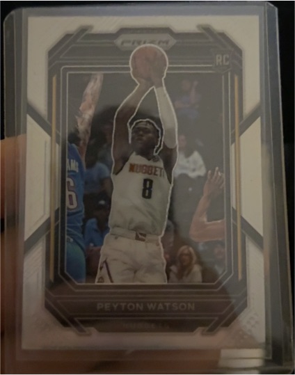 2022-23 Panini Prizm #259 Peyton Watson Rookie Card — front
