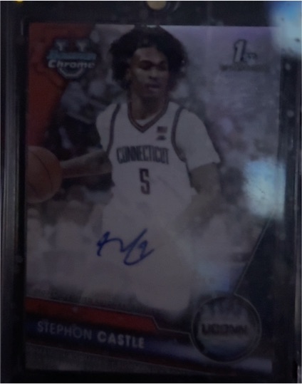 2023-24 Bowman Chrome #88 Stephon Castle 1st Bowman UCONN — front