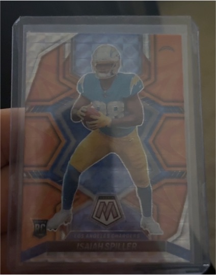 2023 Panini Mosaic Isaiah Spiller Honeycomb Orange — front