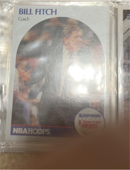 1990 NBA Hoops Bill Fitch Coach New Jersey Nets — front