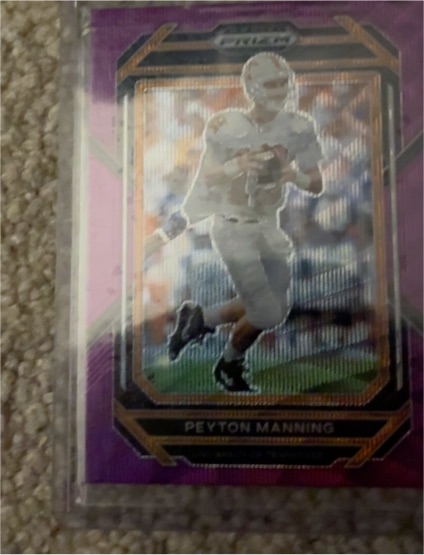 2023 Panini Prizm #Peyton Manning Purple Wave Prizm — front