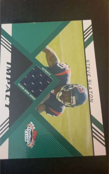 2008 Topps Stadium Club Impact Relics #IR-SS Steve Slaton — front