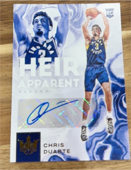 2021-22 Panini Court Kings #HA-CDT Chris Duarte Heir Apparent Rookie Auto — front