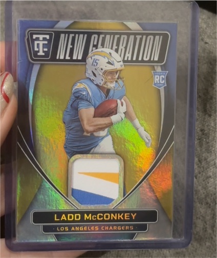 2024 Panini Totally Certified New Generation Patch #NGJ-LMY Ladd McConkey — front