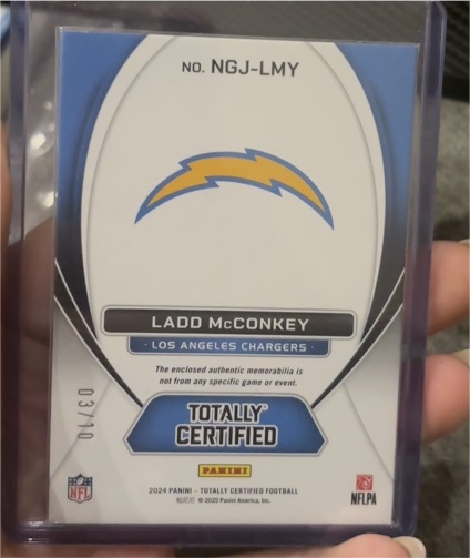2024 Panini Totally Certified #NGJ-LMY Ladd McConkey — front