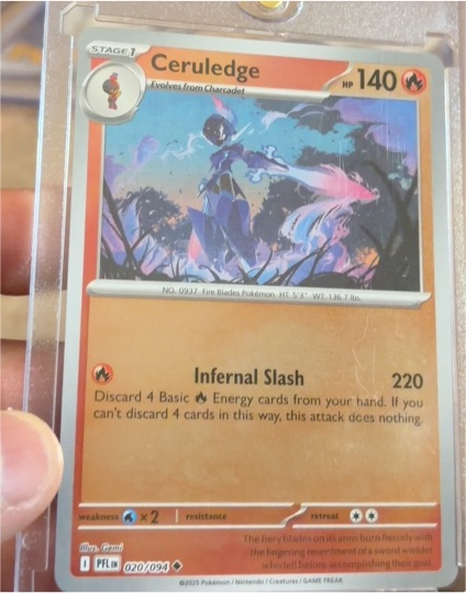 2025 Pokémon Phantasmal Flames #020 Ceruledge — front