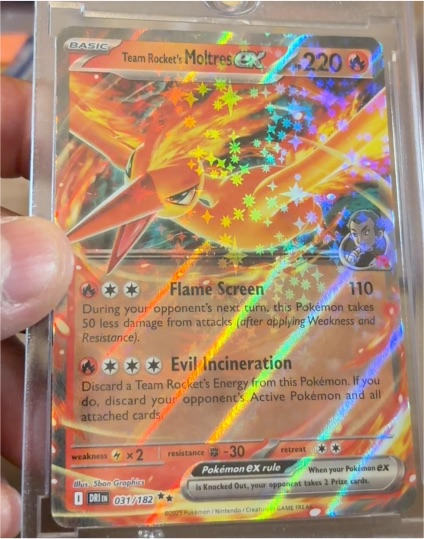 2025 Pokemon TCG Destined Rivals #031 Team Rocket's Moltres EX — front
