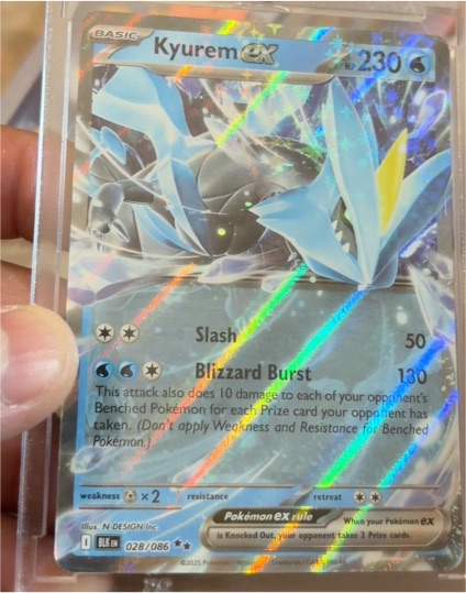 2025 Pokémon Black & White Black Bolt & White Flare #028 Kyurem ex — front