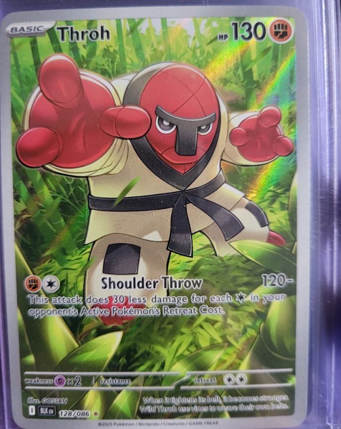 2025 Pokémon #128 Throh Illustration Rare Black Bolt — front