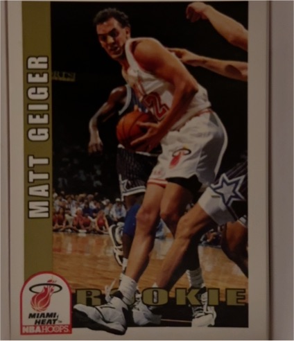 1992-93 Hoops #412 Matt Geiger — front
